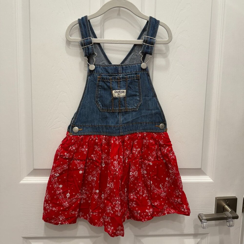 Oshkosh B'gosh Overall Dress Bandana pattern, size 5T
